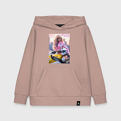 Детская толстовка-худи Barbie racing - Kawasaki Ninja