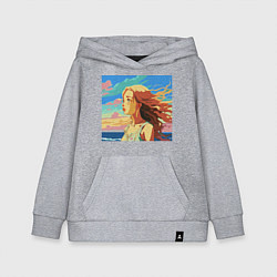 Детская толстовка-худи Девушка пляж арт