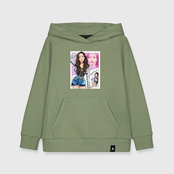 Толстовка детская хлопковая Blackpink - Jisoo, цвет: авокадо