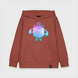 Детская толстовка-худи Monster cartoon blue purple