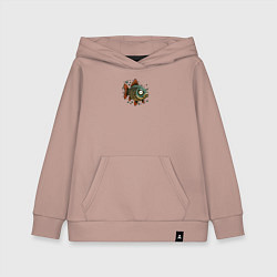 Детская толстовка-худи Забавная карикатурная рыба