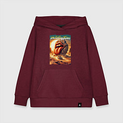 Детская толстовка-худи Rolling Stones - stylization of the logo