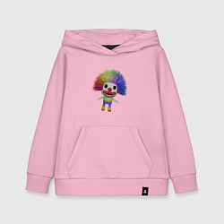 Детская толстовка-худи Cartoon clown colorful hair