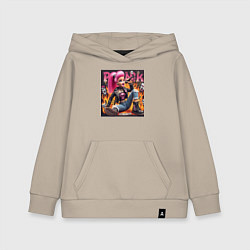 Детская толстовка-худи Barbie singer - punks not dead