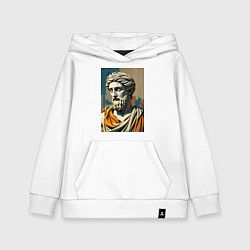 Детская толстовка-худи Античная статуя в теплых тонах