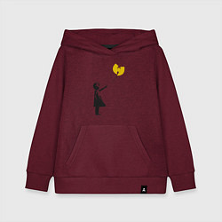 Толстовка детская хлопковая Wu-Tang Banksy, цвет: меланж-бордовый