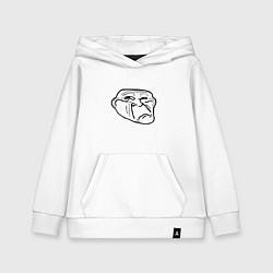 Детская толстовка-худи Тролл фейс недовольный мем