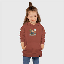 Толстовка детская хлопковая Будь бобр, цвет: кирпичный — фото 2