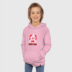 Толстовка детская хлопковая Анархия Сектор газа, цвет: светло-розовый — фото 2