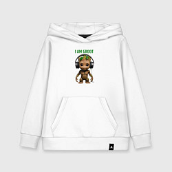 Детская толстовка-худи Малыш Грут в наушниках