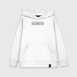 Детская толстовка-худи Inzoi белый логотип