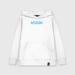 Детская толстовка-худи Inzoi голубой логотип