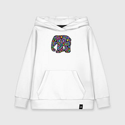 Детская толстовка-худи Цветной слоник