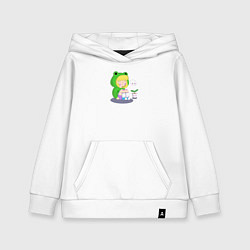 Детская толстовка-худи Девочка - лягушка