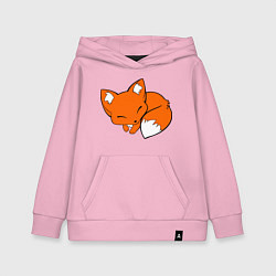 Детская толстовка-худи Спящий лисёнок