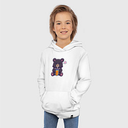 Толстовка детская хлопковая Мишка с напитком, цвет: белый — фото 2