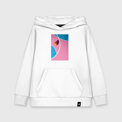 Детская толстовка-худи Баскетбольная площадка сверху и мяч