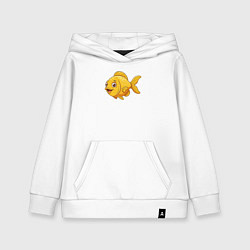 Детская толстовка-худи Милая желтая рыбка