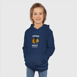 Толстовка детская хлопковая Chicago Blackhawks team NHL, цвет: тёмно-синий — фото 2