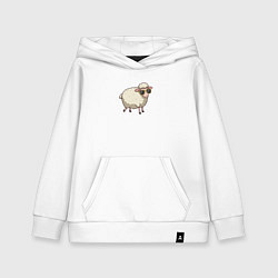 Детская толстовка-худи Забавная овечка в солнечных очках
