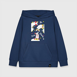 Детская толстовка-худи Семья три ламы с цветами