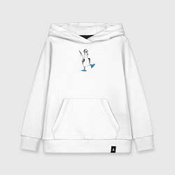 Детская толстовка-худи Морская птица голубоногая олуша танцует