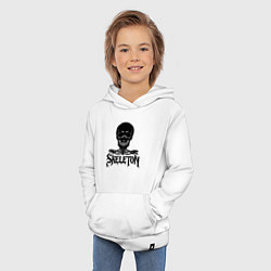Толстовка детская хлопковая Skeleton череп, цвет: белый — фото 2