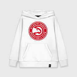 Толстовка детская хлопковая Атланта Хокс НБА, цвет: белый