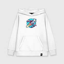 Детская толстовка-худи Медведь супергерой