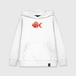 Детская толстовка-худи Милая красная рыбка
