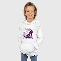 Толстовка детская хлопковая День рождения королевы, цвет: белый — фото 2