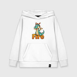 Детская толстовка-худи Огненный дракоша