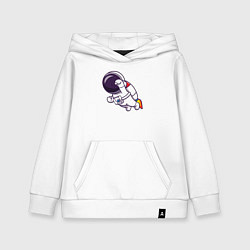 Детская толстовка-худи Супер космонавт в полёте