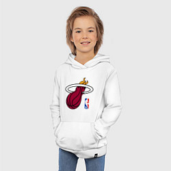 Толстовка детская хлопковая Майами Хит - команда НБА, цвет: белый — фото 2