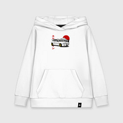 Толстовка детская хлопковая Nissan Pulsar GTI-R, цвет: белый