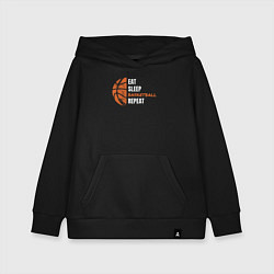 Детская толстовка-худи Eat sleep basketball