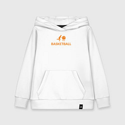 Детская толстовка-худи Баскетбольный мяч в корзине