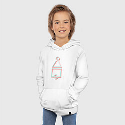 Толстовка детская хлопковая Стиль игра в кальмара, цвет: белый — фото 2