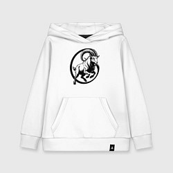 Детская толстовка-худи Горный козёл в круге