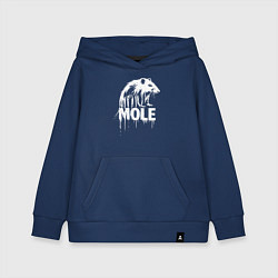 Детская толстовка-худи Крот с надписью