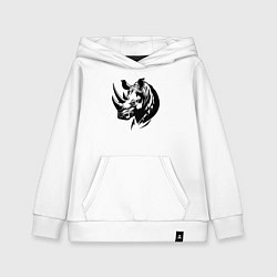 Детская толстовка-худи Черный носорог