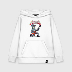 Толстовка детская хлопковая Bender bending robot from rock group Futurama, цвет: белый