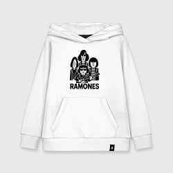 Детская толстовка-худи Ramones силуэты