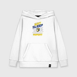 Детская толстовка-худи Eat sleep volleyball repeat