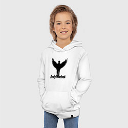 Толстовка детская хлопковая Крылатый Энди Уорхол, цвет: белый — фото 2