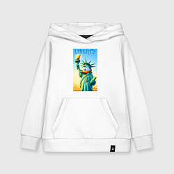 Детская толстовка-худи Статуя свободы - Дональд Дак