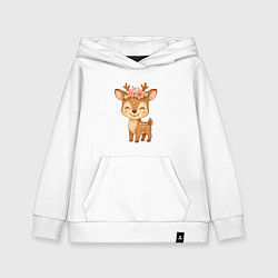 Детская толстовка-худи Милый олененок с венком