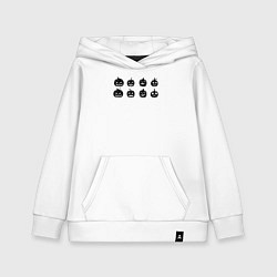 Детская толстовка-худи Черные тыквы на Хэллоуин