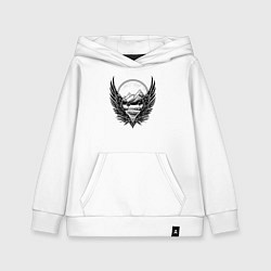 Толстовка детская хлопковая Вершины с крыльями, цвет: белый