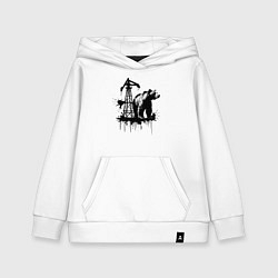 Детская толстовка-худи Медведь и нефть